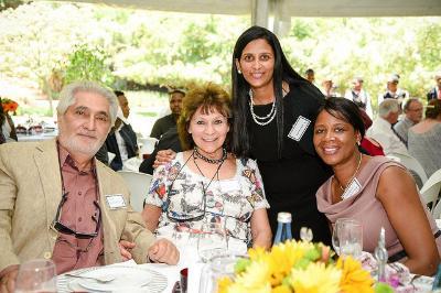 Alumni Relations' Purvi Purohit with guests at Founders' Tea 2017